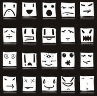 Vector Square Heads With Expressions N3