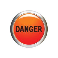 Danger icon Internet button vector illustration