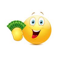 Emoticon with dollars N2