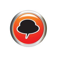 speech bubble button icon vector illustration