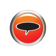 speech bubble button icon vector illustration N2