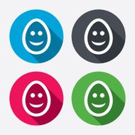 Smile egg face sign icon Smiley symbol N2