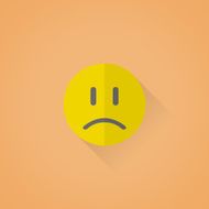 Sad face symbol icon
