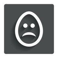 Sad egg face sign icon Sadness symbol N3
