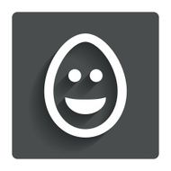 Smile egg face sign icon Smiley symbol N4