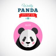 Weekly Panda Cute Flat Animal Icon Ablush