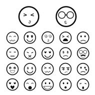 faces emoticon icons set N3
