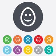 Smile egg face sign icon Smiley symbol N5