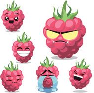Raspberry Cartoon Set B