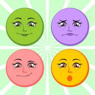 Faces Vector illustration