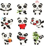 Valentine Cute panda set