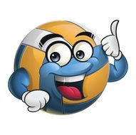Volleyball Cartoon - Thumbs Up