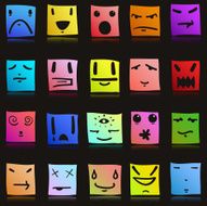 Colorful Doodle Square Emoticons