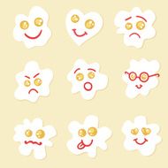 Fried eggs emoticons