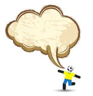 Soccer icons character with Speech Bubble N2