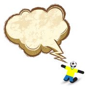 Soccer icons character with Speech Bubble N3