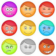 Smilies round set N2