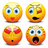 Valentine&#039;s Day Smiley Icons