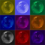 Bubbles smileys colorful