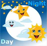children&#039;s card day night