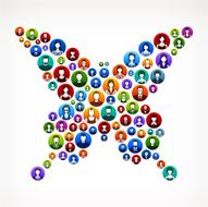 Butterfly People Faces Community and Communication Pattern