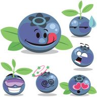 Blueberry Cartoon Set A