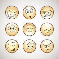 set of cartoon emotions
