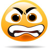 smiley face icon angry