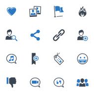 Social Media Icons Set 2 - Blue Series