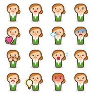 Business woman emoticons