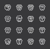 Emoticons Set 9 - White Series
