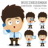 Businessman cartoon character EPS 10 vector N37
