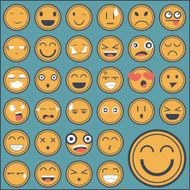 Emotion face sticker collection