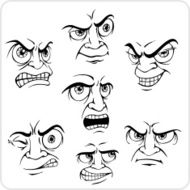 Negative emotions - vector set
