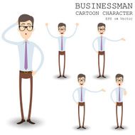 Businessman cartoon character eps 10 vector illustration N7