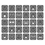Set of smiley icons isolated N2