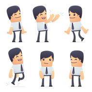 set of businessman character in different poses N3