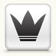 Square Button with Crown