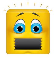 Square emoticon muted