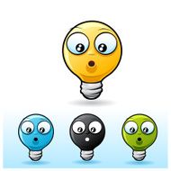 Light bulb character Shocked