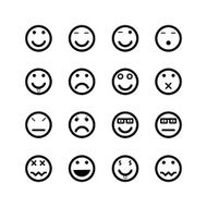 Icons of smiley faces