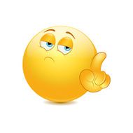 Emoticon saying no with his finger