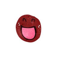retro cartoon happy face symbol