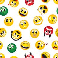 seamless pattern with emoticons N2