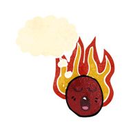 retro cartoon flaming emotion face N2