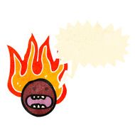 cartoon flaming emoticon face N24