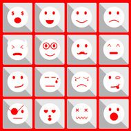Feeling face icons on the button-edit