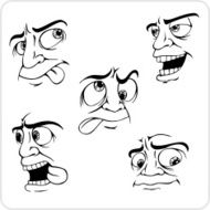 Crazy emotions - vector set