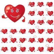 Valentine hearts smileys set N2