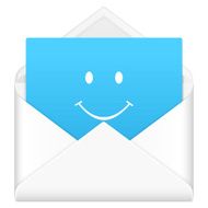 envelope with smile face symbol